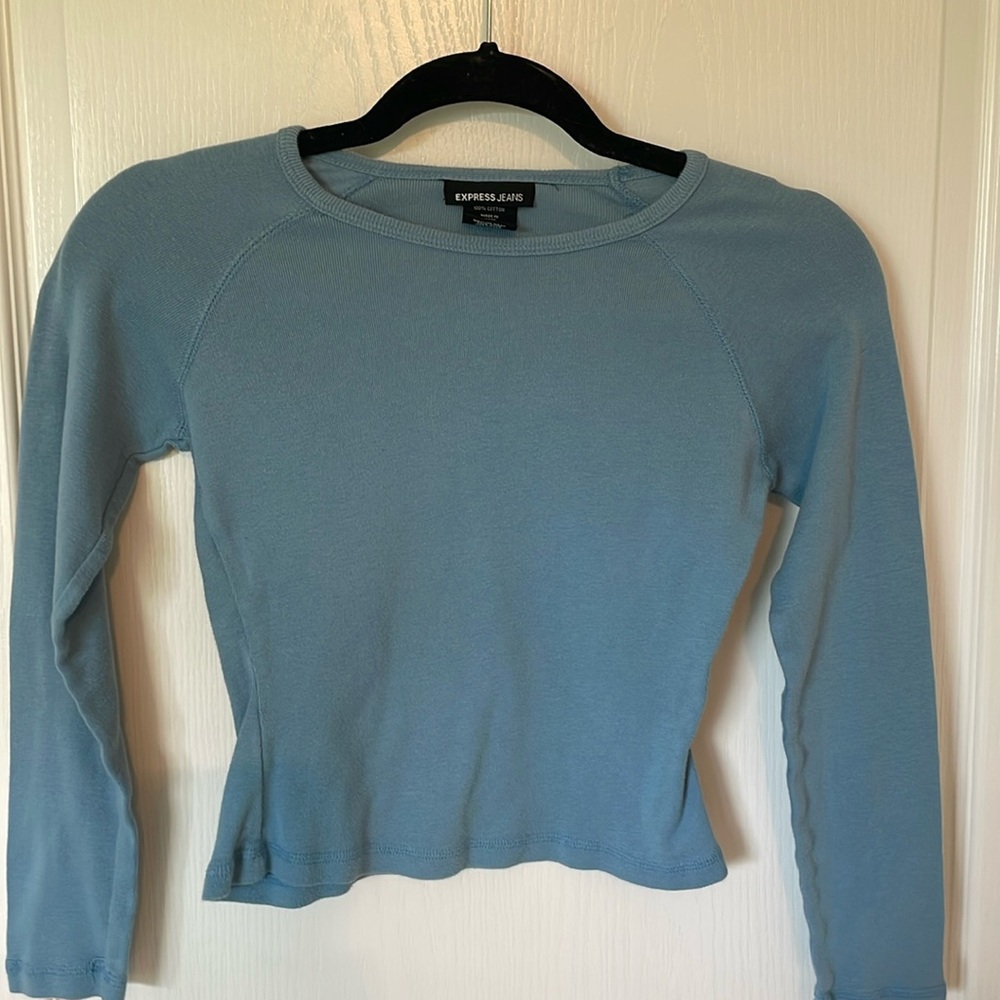 90’s vintage Express Jeans 100% cotton fitted long sleeve top